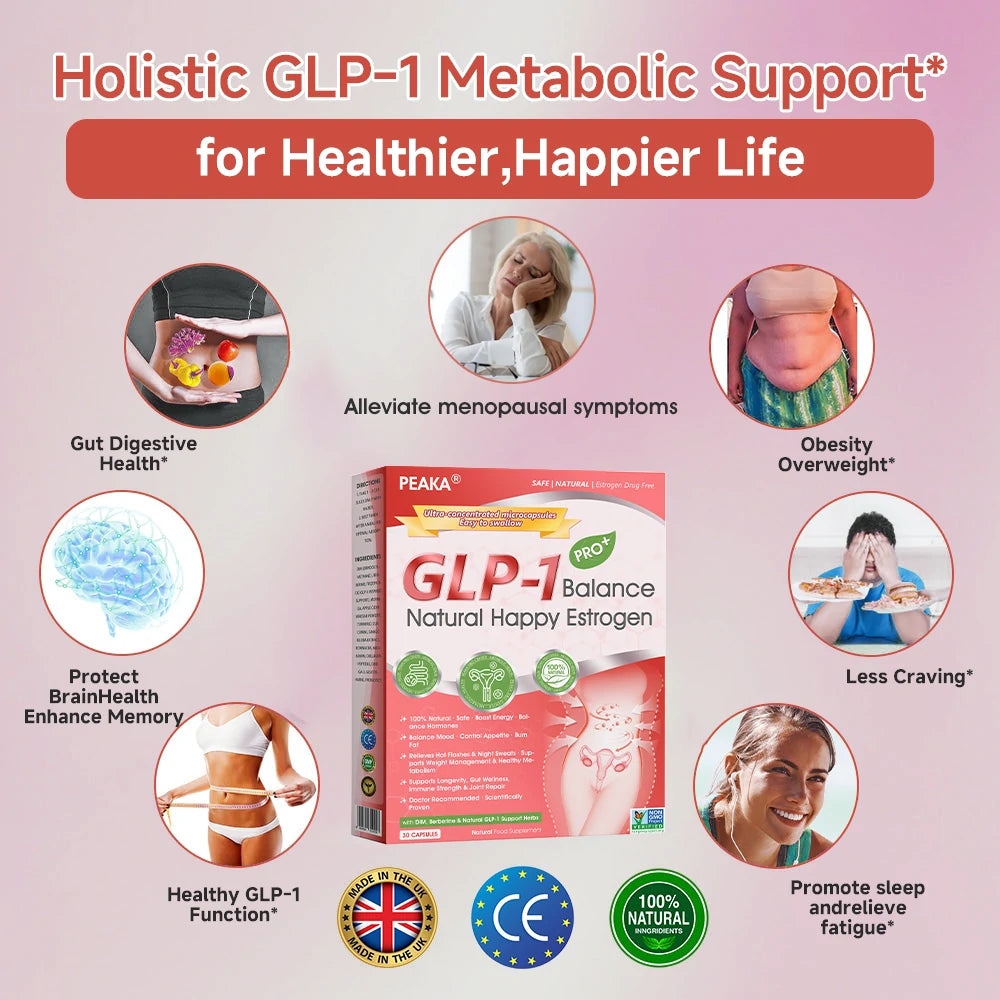 | ððð¬ð ððð² ðð«ðšðŠðšðð¢ðšð§ 8ð% ðð
ð
| ð¬ð§ PEAKA® GLP-1 Natural Happy Estrogen Balance · Double-Layer Nanoliposome Microcapsules ·Easy-to-Swallow for Middle-Aged & Older AdultsðªFor obesity, diabetes, menopause relief, sleep, gut & joints)