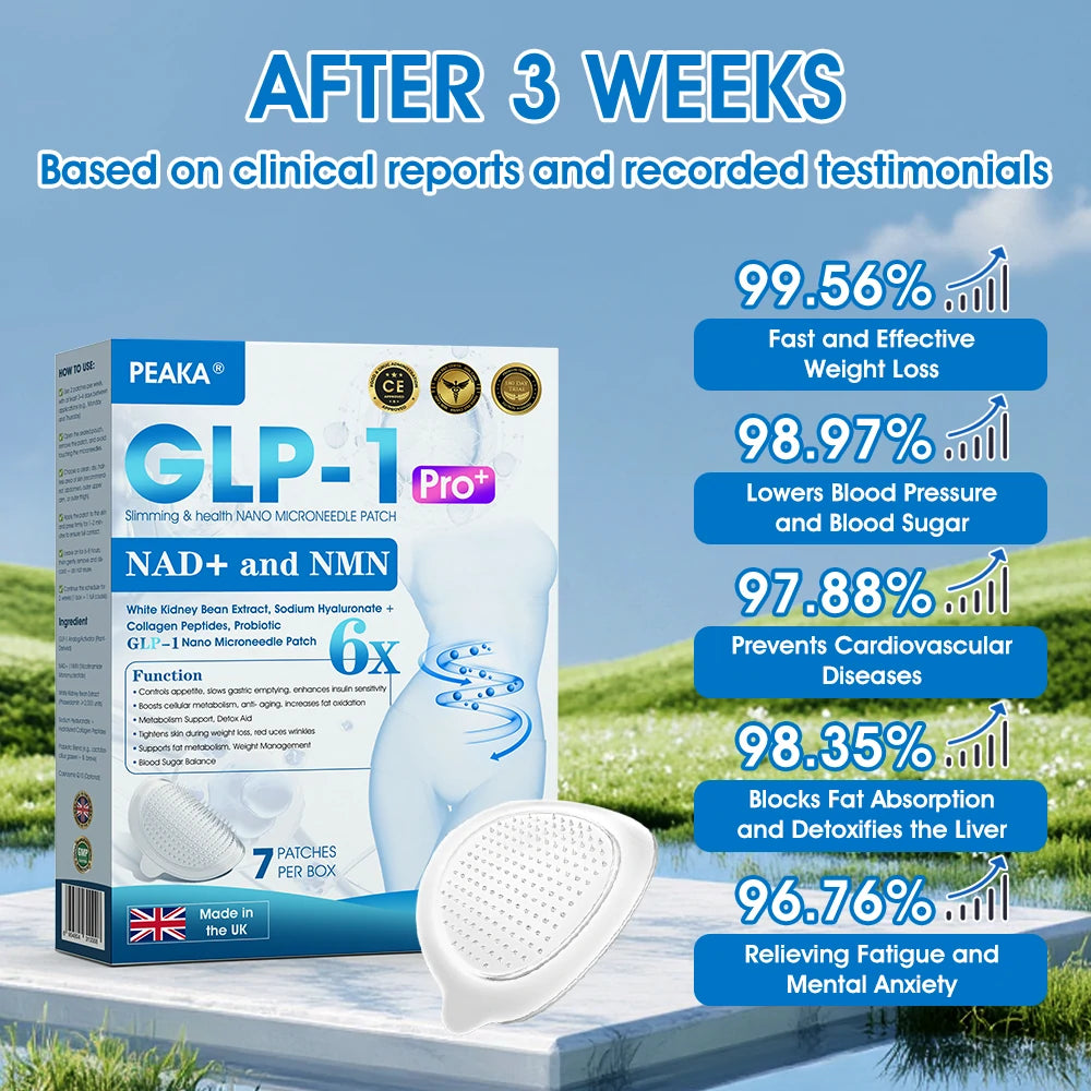 【Last Day Promotion 80% OFF🥇】PEAKA® GLP-1 & NAD+ Slimming & health NANO MICRONEEDLE PATCH🇬🇧(Zero Pain. 24/7 Release | Lose 20lbs FAST | 90% Sugar Drop | )👨‍⚕️