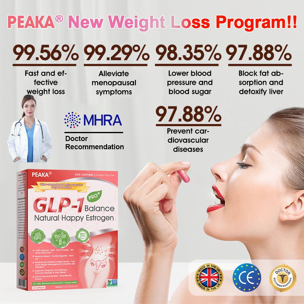| 𝐋𝐚𝐬𝐭 𝐃𝐚𝐲 𝐏𝐫𝐨𝐦𝐨𝐭𝐢𝐨𝐧 8𝟎% 𝐎𝐅𝐅 | 🇬🇧 PEAKA® GLP-1 Natural Happy Estrogen Balance · Double-Layer Nanoliposome Microcapsules ·Easy-to-Swallow for Middle-Aged & Older Adults💪For obesity, diabetes, menopause relief, sleep, gut & joints)