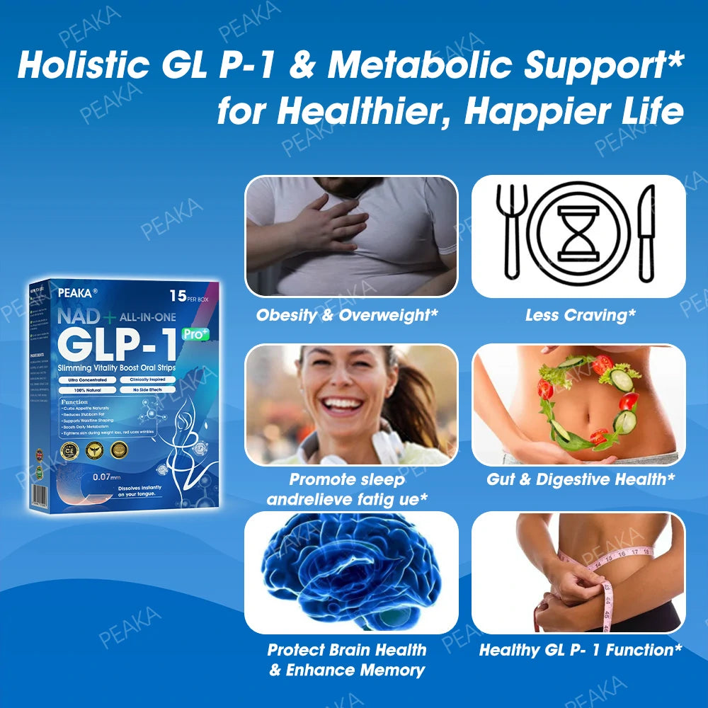 【Final Day – 80% OFF】PEAKA® GLP‑1 Seven-in-One Slimming Vitality Boost Oral Strips 👩‍⚕️ FDA-Registered | 1 Strip Daily | Visible Results in 7 Days ✅ Supports Weight Loss, Heart Health, Blood Sugar, Sleep & Joint Mobility