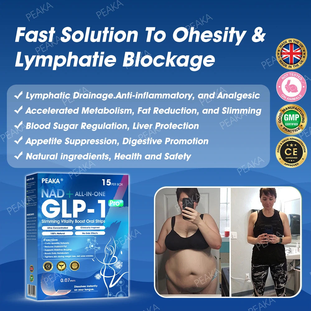 【Final Day – 80% OFF】PEAKA® GLP‑1 Seven-in-One Slimming Vitality Boost Oral Strips 👩‍⚕️ FDA-Registered | 1 Strip Daily | Visible Results in 7 Days ✅ Supports Weight Loss, Heart Health, Blood Sugar, Sleep & Joint Mobility